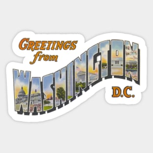 Greetings from Washington DC Sticker